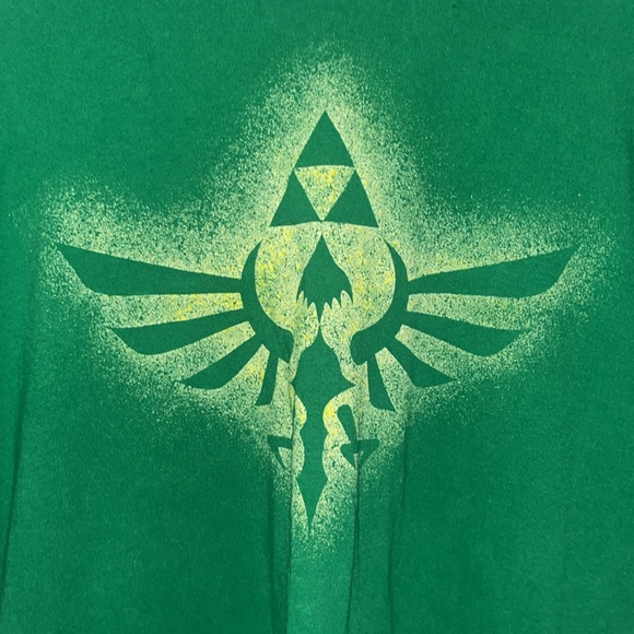 Zelda series Nintendo Legend of Zelda Mini Triforce Kelly Green T-Shirt Sz XL - Picture 2 of 6